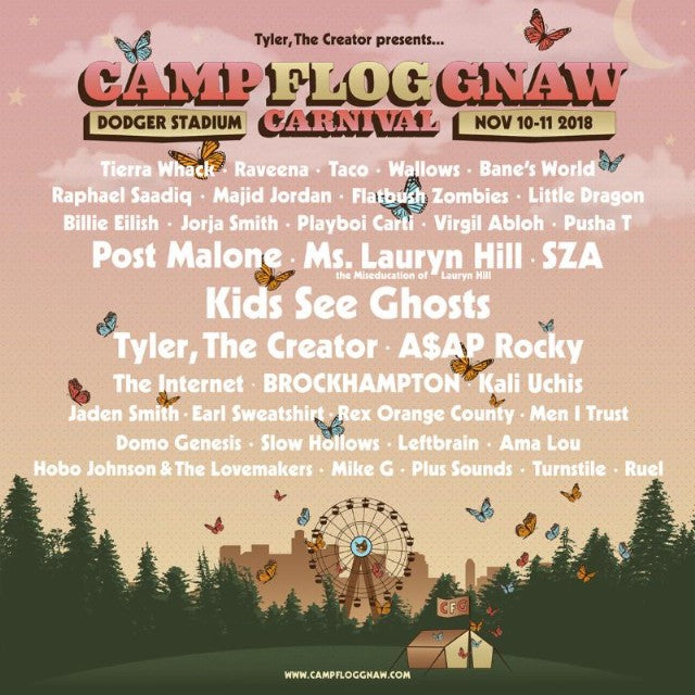 Confira o festival liderado por Tyler, The Creator Camp Flog Gnaw