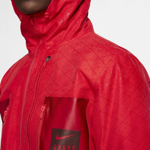 Nike x UNDERCOVER "Fishtail Logo Print Parka Red"