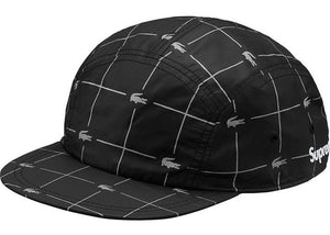 Supreme x Lacoste "Reflective Grid Camp Cap Black"