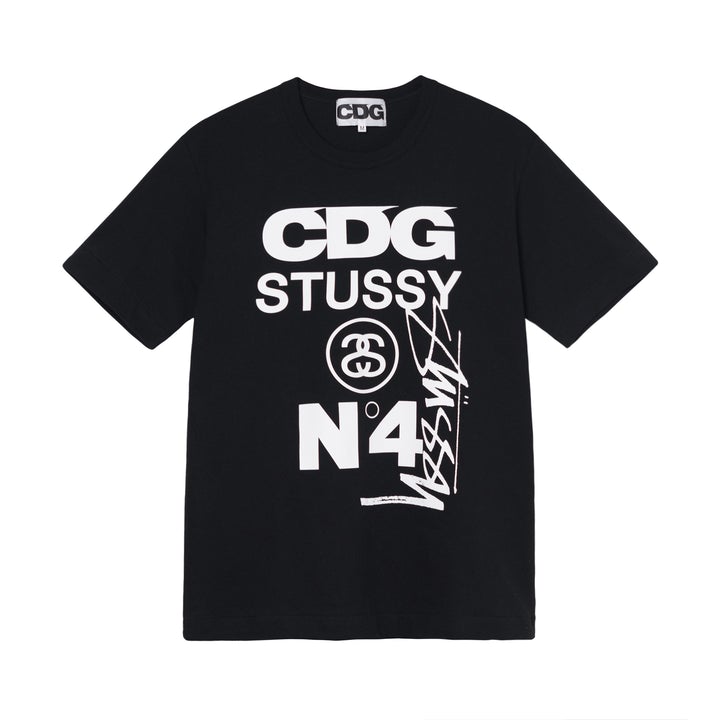 Stussy x CDG T Shirt Black