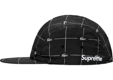 Supreme x Lacoste "Reflective Grid Camp Cap Black"