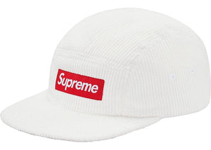 Supreme "Waffle Corduroy Camp Cap White"