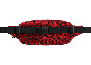 Supreme "Leopard Fleece Waist Bag Red"